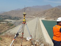 Grabación de Punto Geodésico en instalaciones de embalse Gallito Ciego - 2017